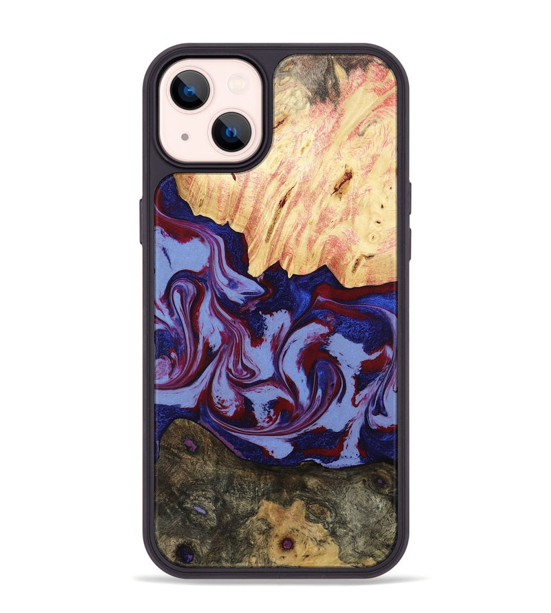 iPhone 14 Plus Wood Phone Case - Jolie (Red, 800999)