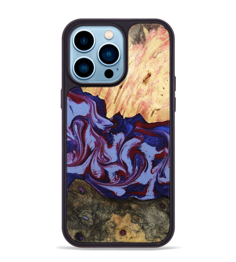 iPhone 14 Pro Max Wood Phone Case - Jolie (Red, 800999)