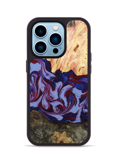 iPhone 14 Pro Wood Phone Case - Jolie (Red, 800999)