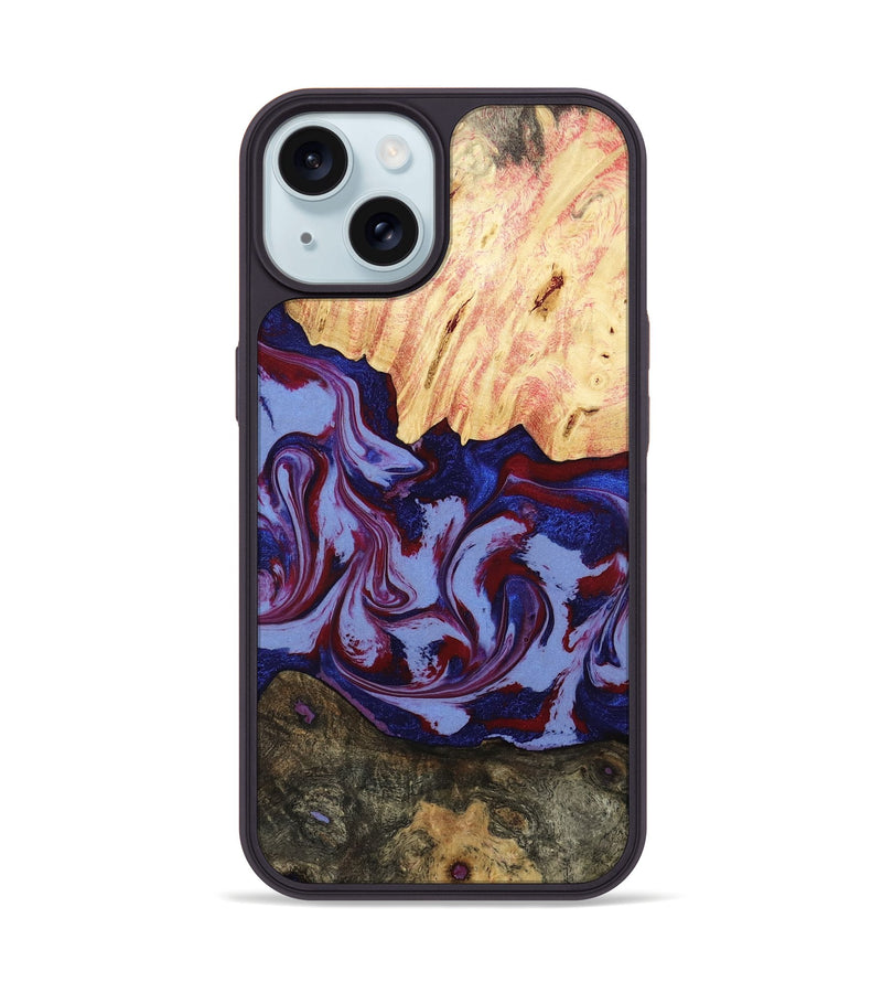 iPhone 15 Wood Phone Case - Jolie (Red, 800999)