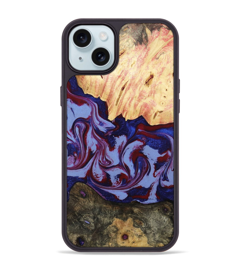 iPhone 15 Plus Wood Phone Case - Jolie (Red, 800999)