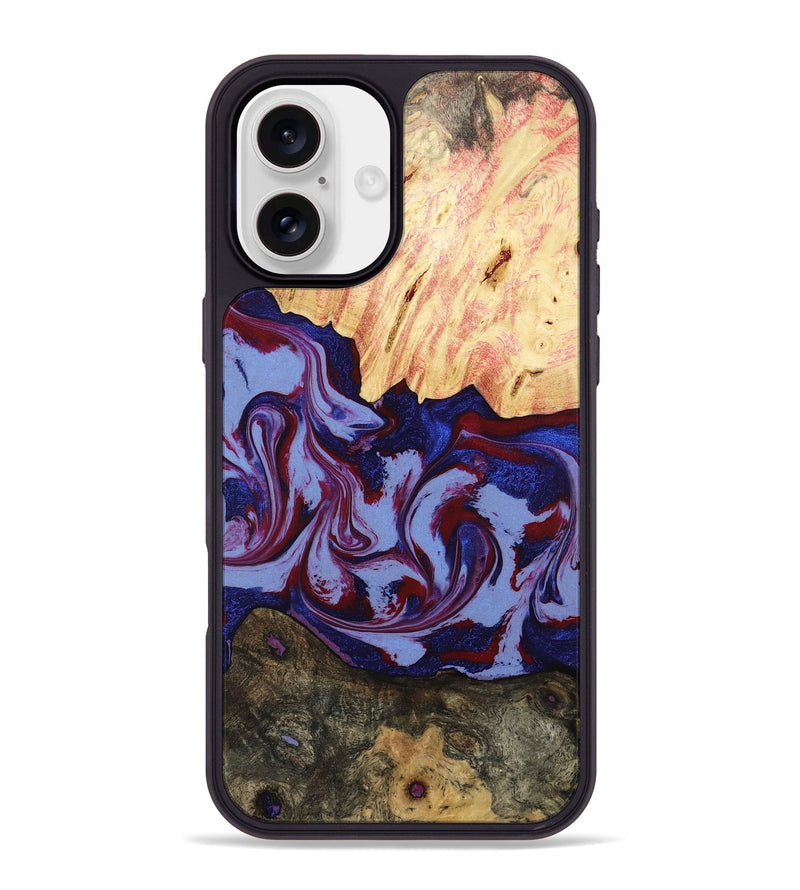 iPhone 16 Plus Wood Phone Case - Jolie (Red, 800999)