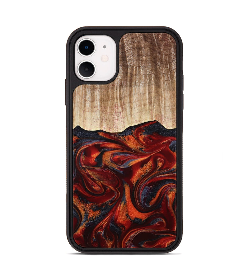 iPhone 11 Wood Phone Case - Pinkie (Red, 801000)