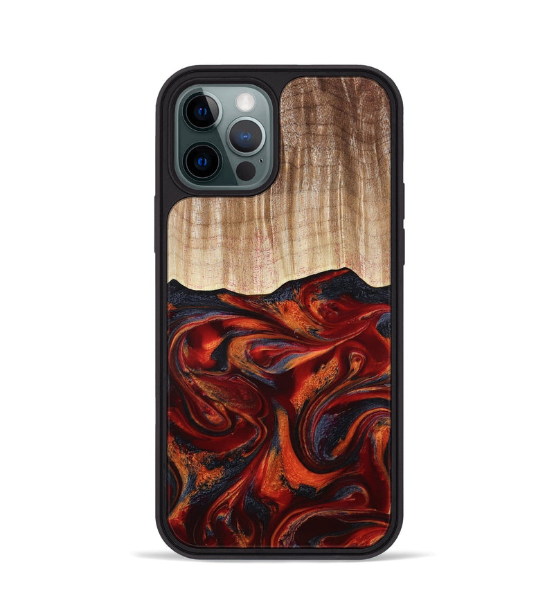 iPhone 12 Pro Wood Phone Case - Pinkie (Red, 801000)