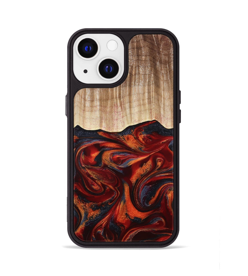iPhone 13 Wood Phone Case - Pinkie (Red, 801000)