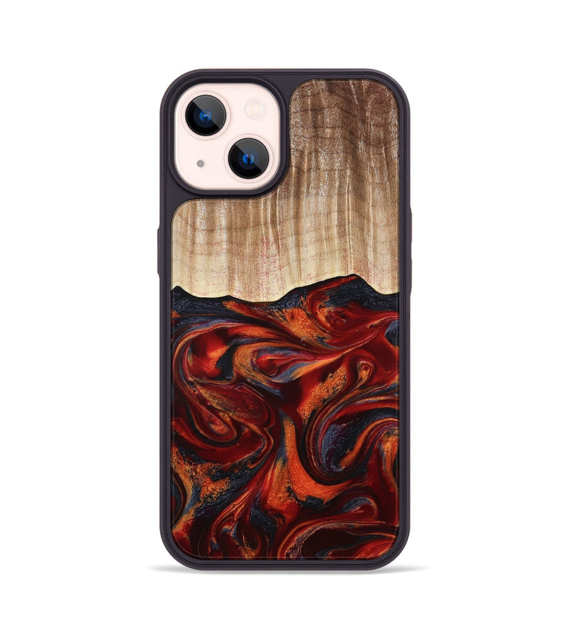 iPhone 14 Wood Phone Case - Pinkie (Red, 801000)