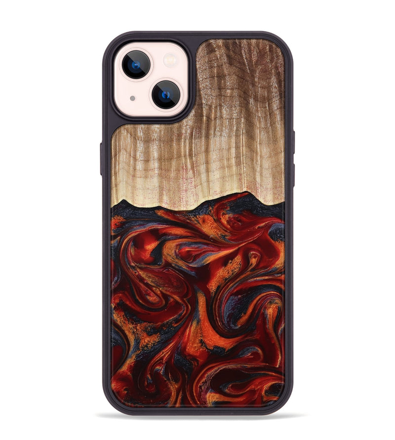 iPhone 14 Plus Wood Phone Case - Pinkie (Red, 801000)