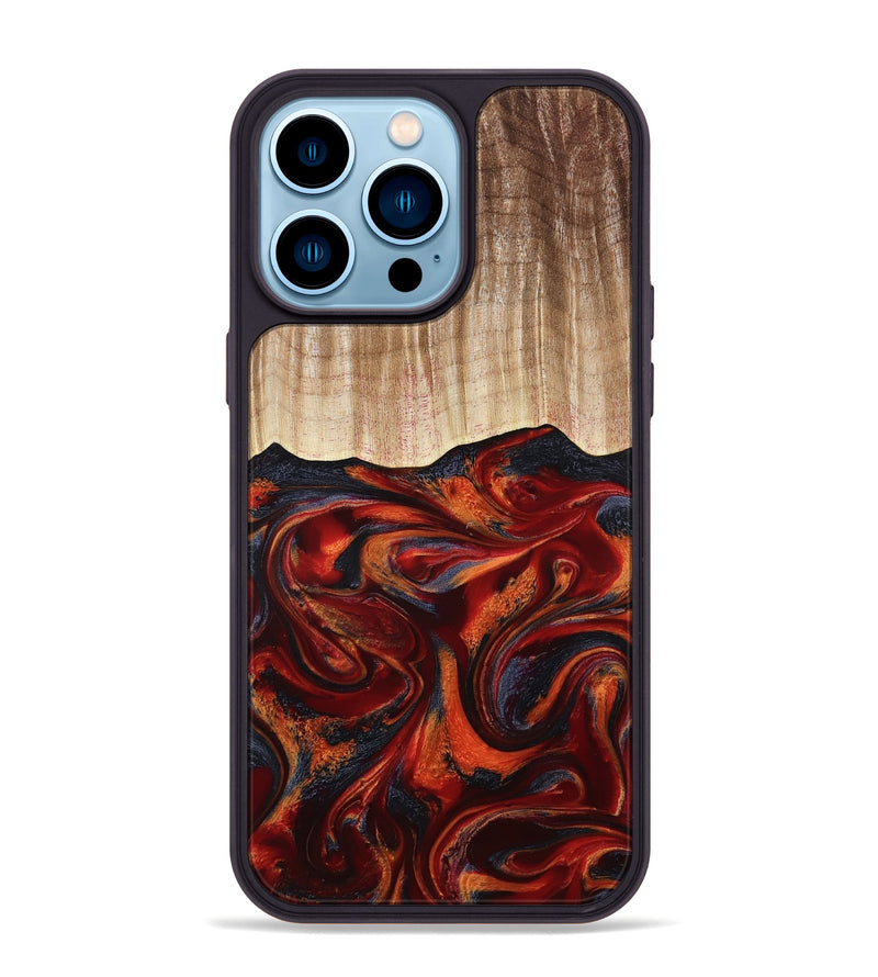 iPhone 14 Pro Max Wood Phone Case - Pinkie (Red, 801000)