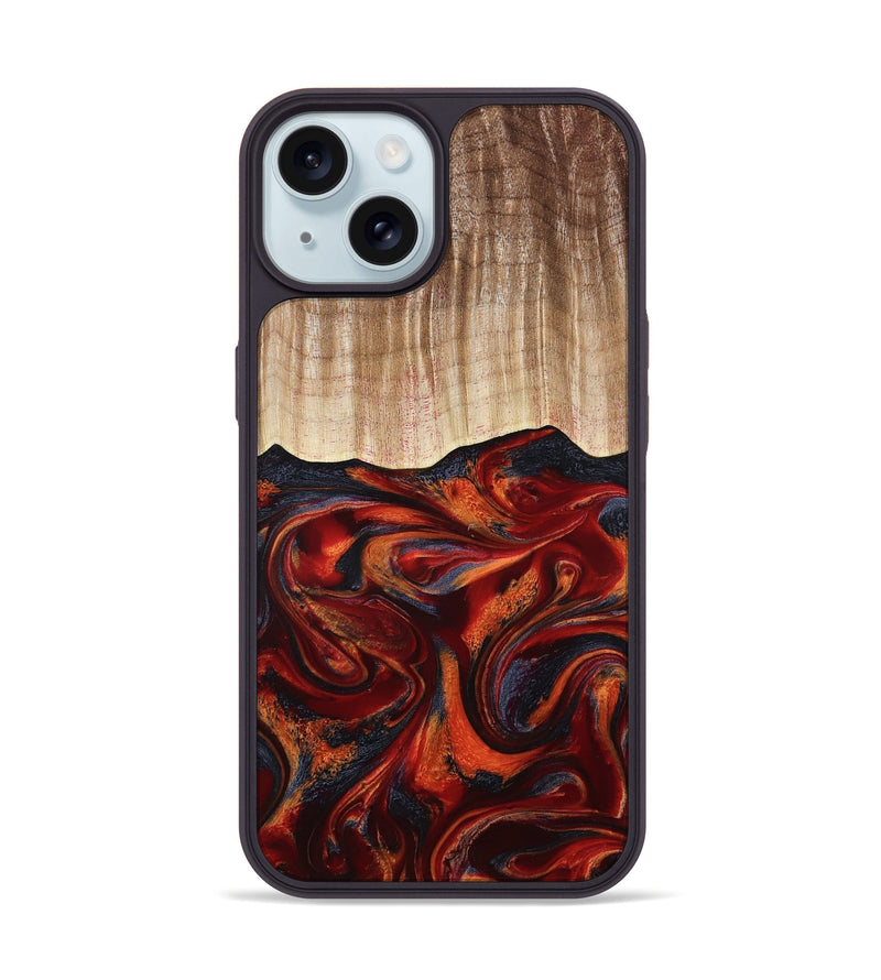 iPhone 15 Wood Phone Case - Pinkie (Red, 801000)