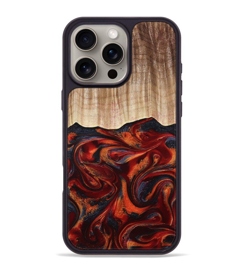 iPhone 16 Pro Max Wood Phone Case - Pinkie (Red, 801000)