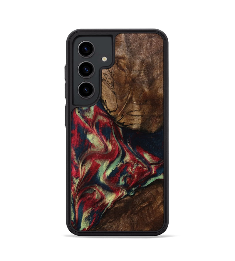 Galaxy S24 Wood Phone Case - Madisyn (Red, 801001)