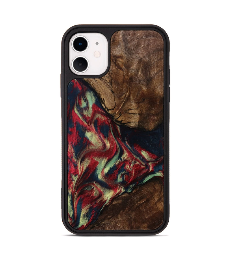 iPhone 11 Wood Phone Case - Madisyn (Red, 801001)
