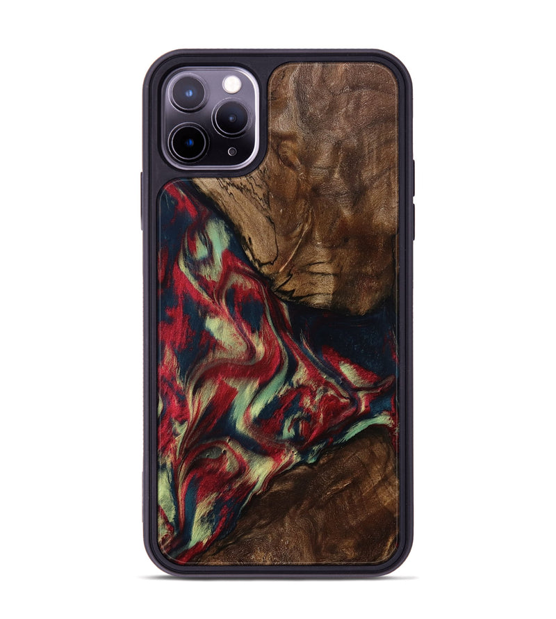 iPhone 11 Pro Max Wood Phone Case - Madisyn (Red, 801001)