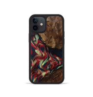 iPhone 12 mini Wood Phone Case - Madisyn (Red, 801001)