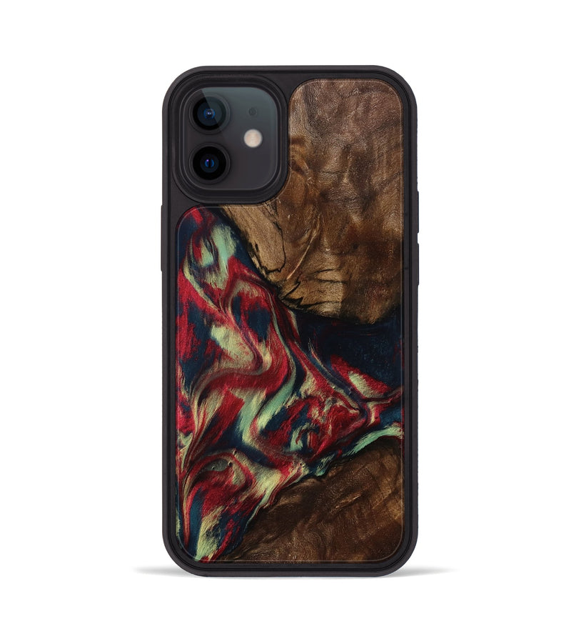 iPhone 12 Wood Phone Case - Madisyn (Red, 801001)