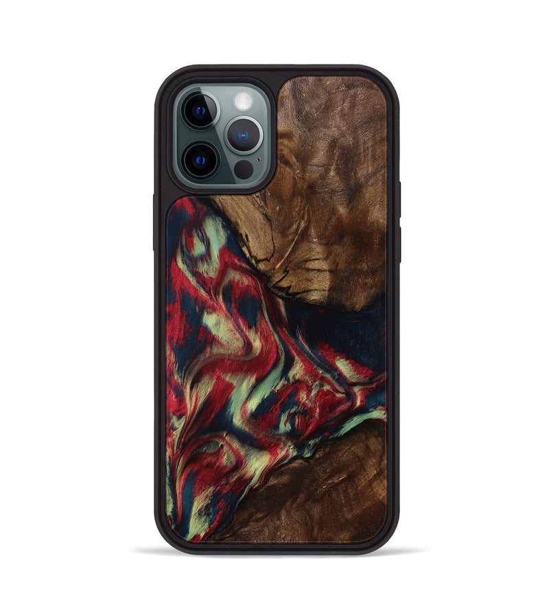 iPhone 12 Pro Wood Phone Case - Madisyn (Red, 801001)