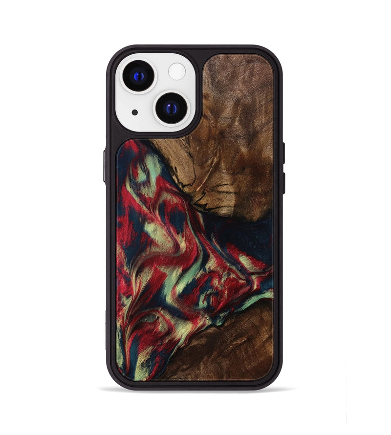 iPhone 13 Wood Phone Case - Madisyn (Red, 801001)