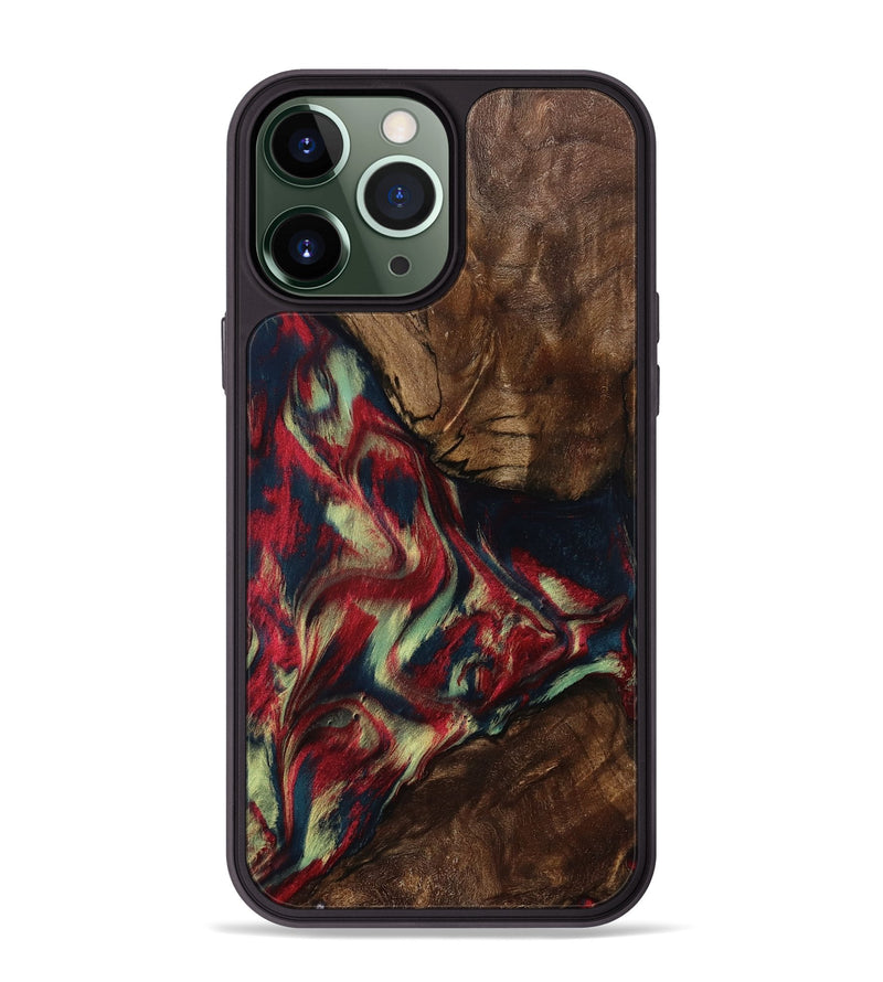 iPhone 13 Pro Max Wood Phone Case - Madisyn (Red, 801001)