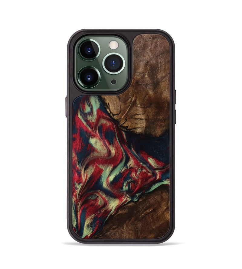 iPhone 13 Pro Wood Phone Case - Madisyn (Red, 801001)