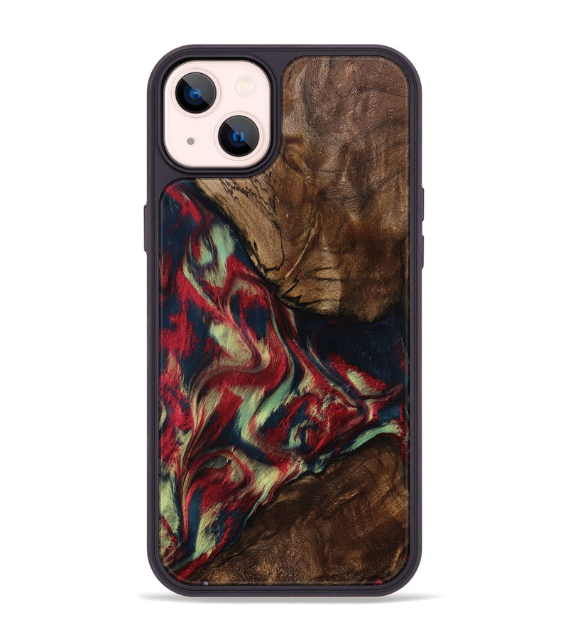 iPhone 14 Plus Wood Phone Case - Madisyn (Red, 801001)