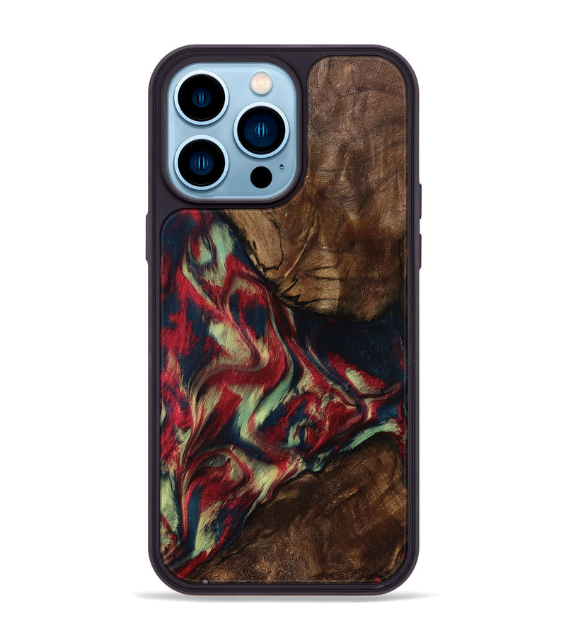 iPhone 14 Pro Max Wood Phone Case - Madisyn (Red, 801001)