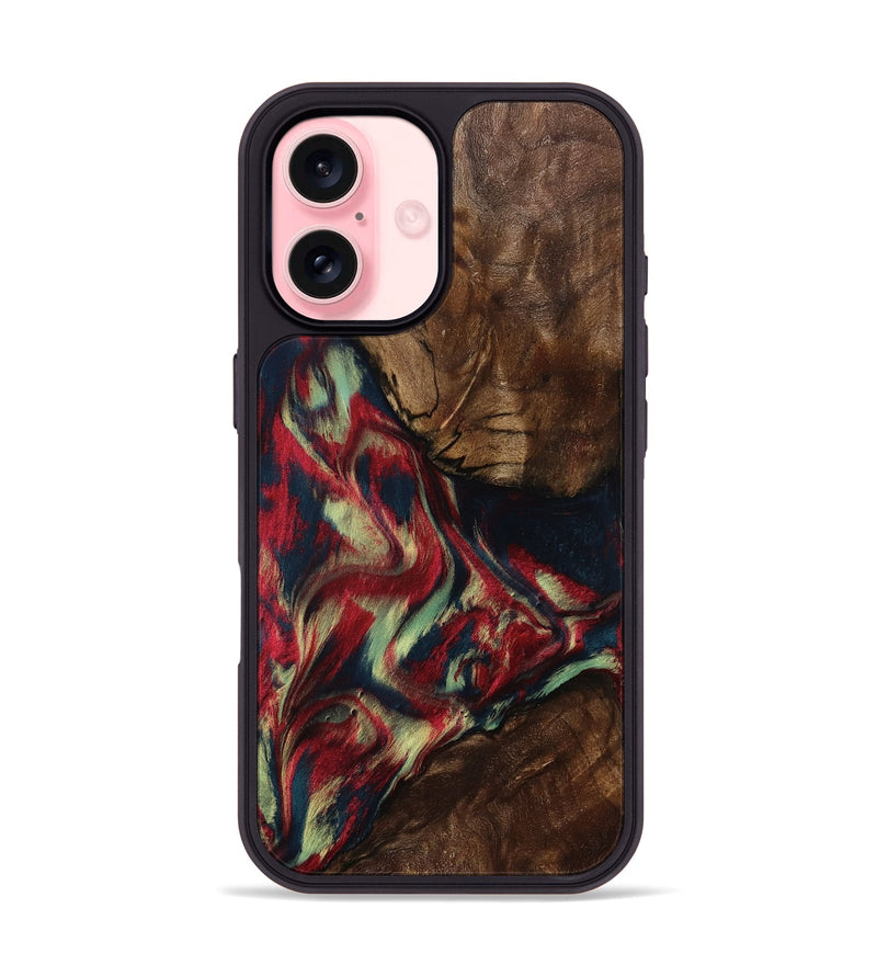 iPhone 16 Wood Phone Case - Madisyn (Red, 801001)