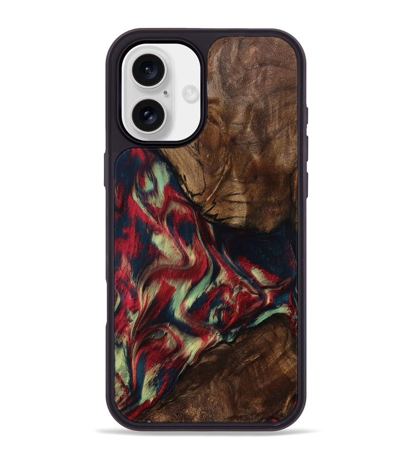 iPhone 16 Plus Wood Phone Case - Madisyn (Red, 801001)