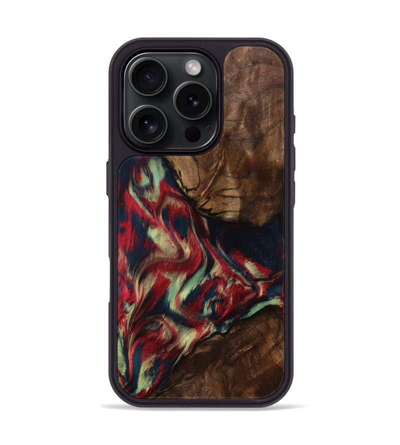 iPhone 16 Pro Wood Phone Case - Madisyn (Red, 801001)