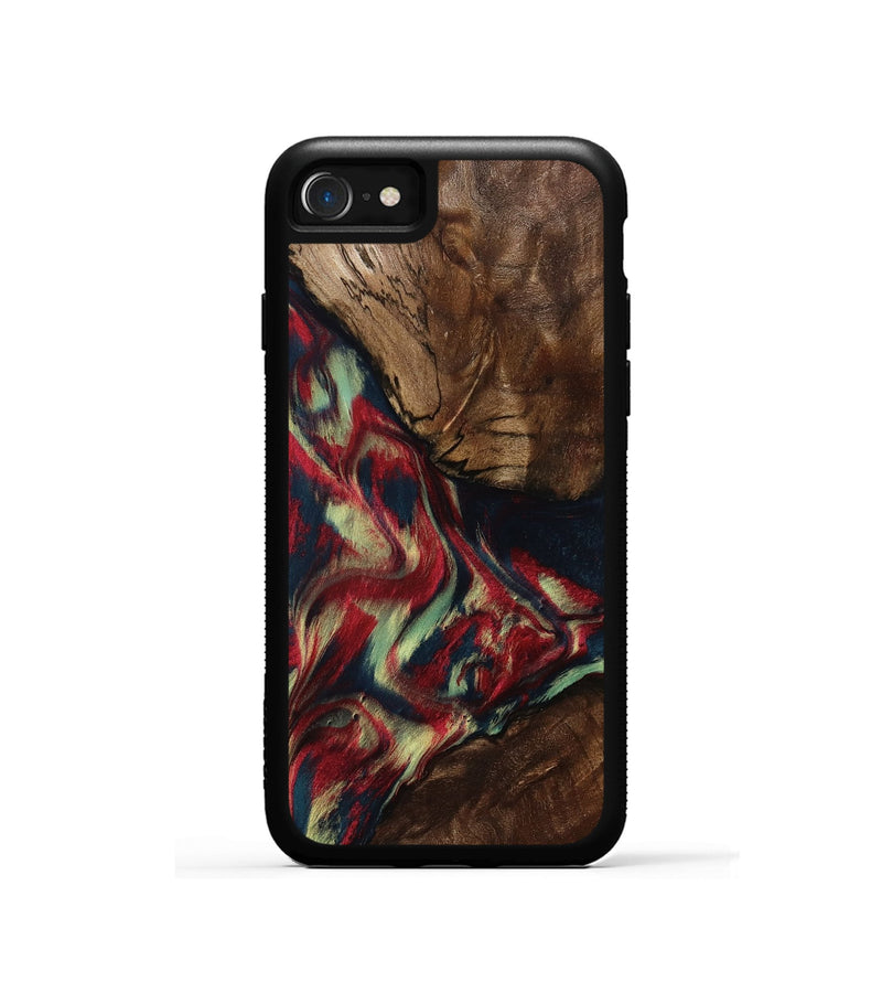 iPhone SE Wood Phone Case - Madisyn (Red, 801001)