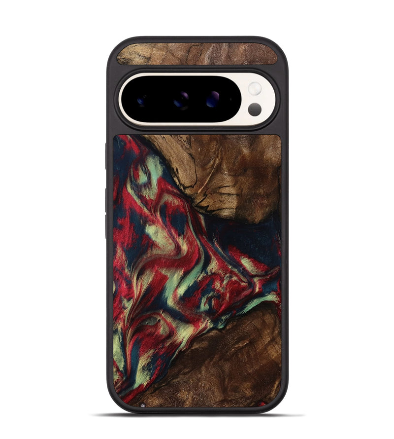 Pixel 9 Wood Phone Case - Madisyn (Red, 801001)