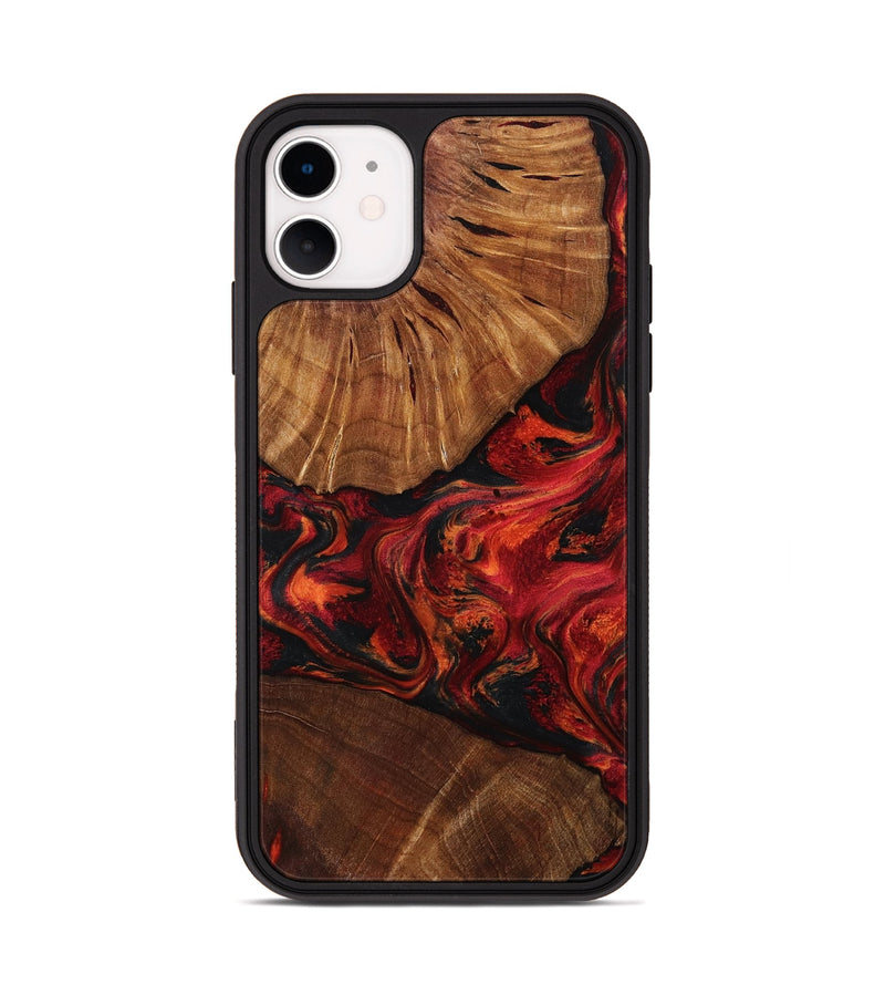 iPhone 11 Wood Phone Case - Jeff (Red, 801002)