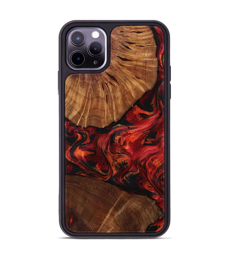iPhone 11 Pro Max Wood Phone Case - Jeff (Red, 801002)
