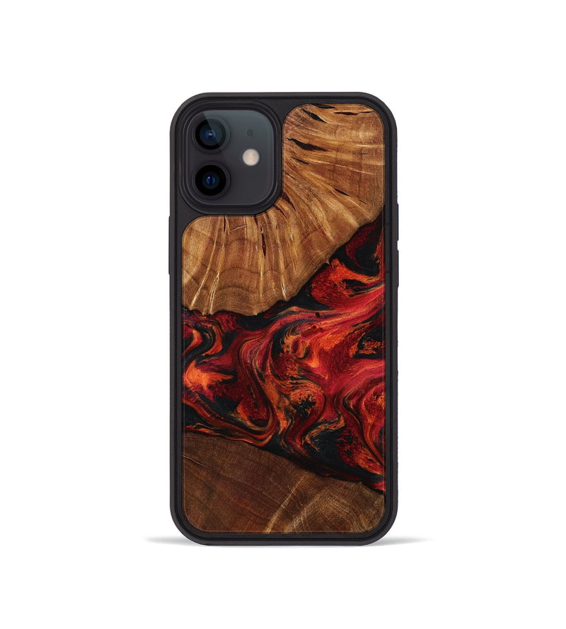 iPhone 12 mini Wood Phone Case - Jeff (Red, 801002)