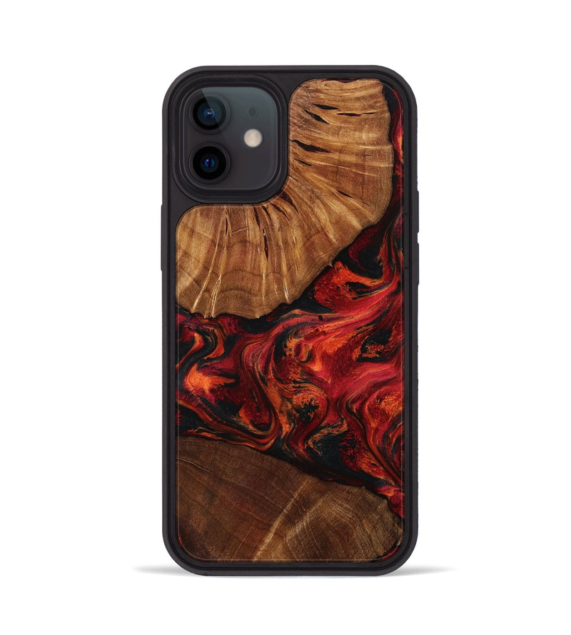 iPhone 12 Wood Phone Case - Jeff (Red, 801002)