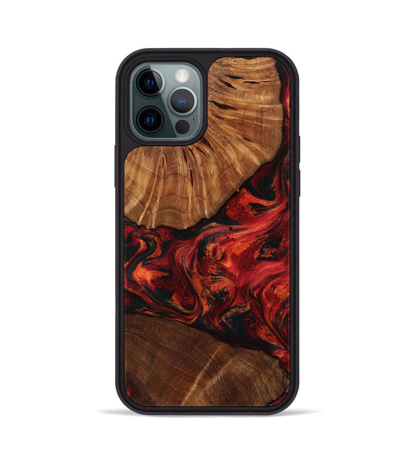 iPhone 12 Pro Wood Phone Case - Jeff (Red, 801002)