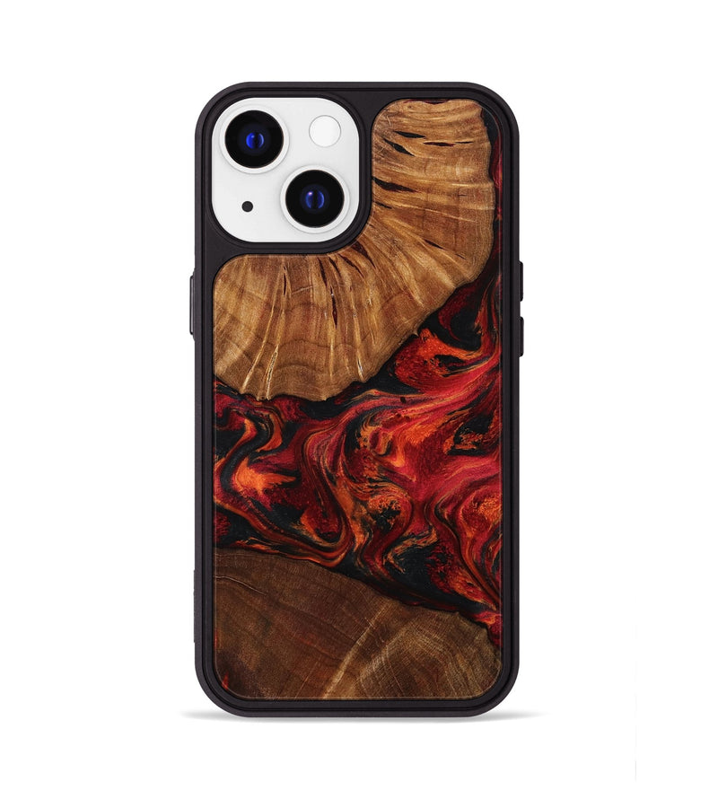 iPhone 13 Wood Phone Case - Jeff (Red, 801002)