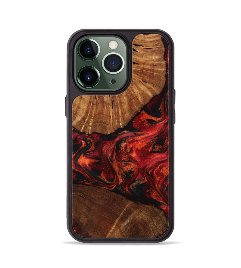 iPhone 13 Pro Wood Phone Case - Jeff (Red, 801002)