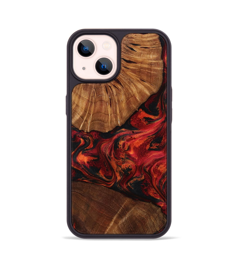 iPhone 14 Wood Phone Case - Jeff (Red, 801002)