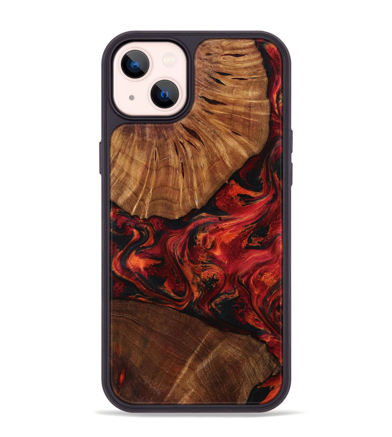 iPhone 14 Plus Wood Phone Case - Jeff (Red, 801002)