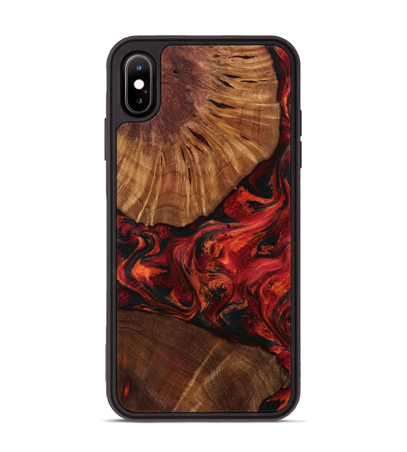 iPhone Xs Max Wood Phone Case - Jeff (Red, 801002)
