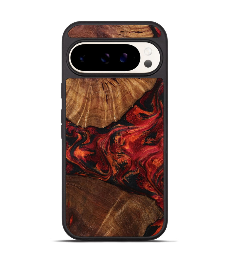 Pixel 9 Wood Phone Case - Jeff (Red, 801002)