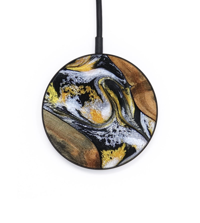 Circle Wood Wireless Charger - Tamatha (Black & White, 801003)