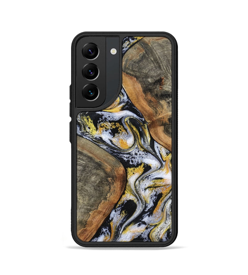 Galaxy S22 Wood Phone Case - Tamatha (Black & White, 801003)