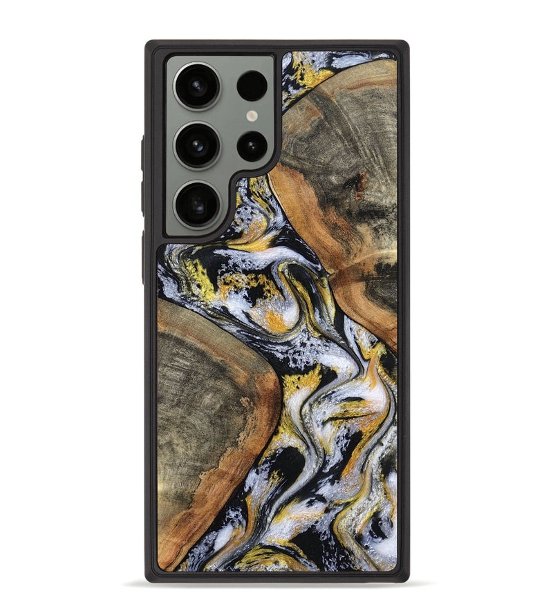 Galaxy S23 Ultra Wood Phone Case - Tamatha (Black & White, 801003)