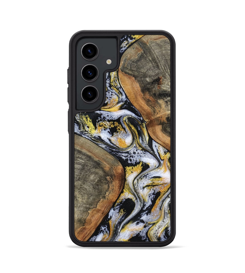 Galaxy S24 Wood Phone Case - Tamatha (Black & White, 801003)