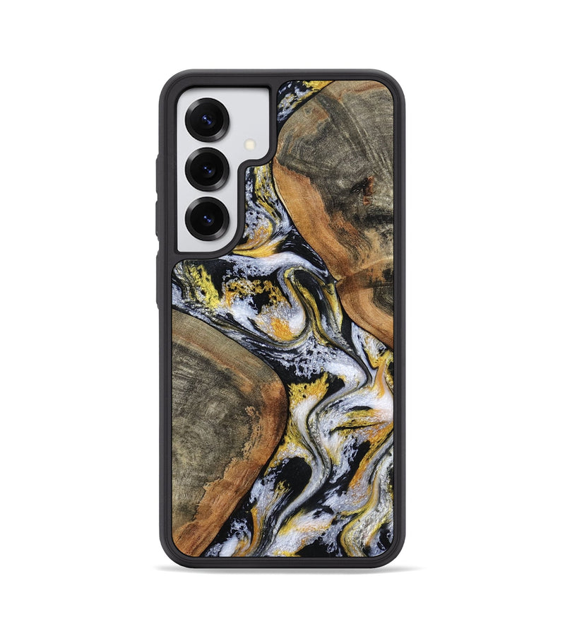 Galaxy S25 Wood Phone Case - Tamatha (Black & White, 801003)