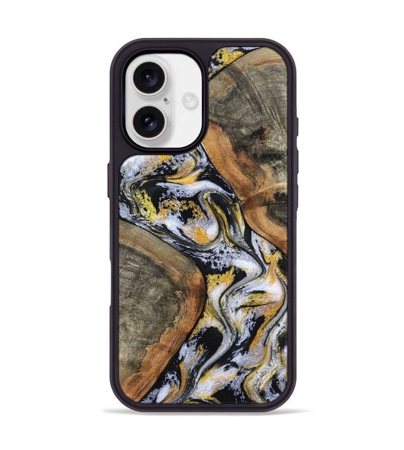 iPhone 17 Wood Phone Case - Tamatha (Black & White, 801003)