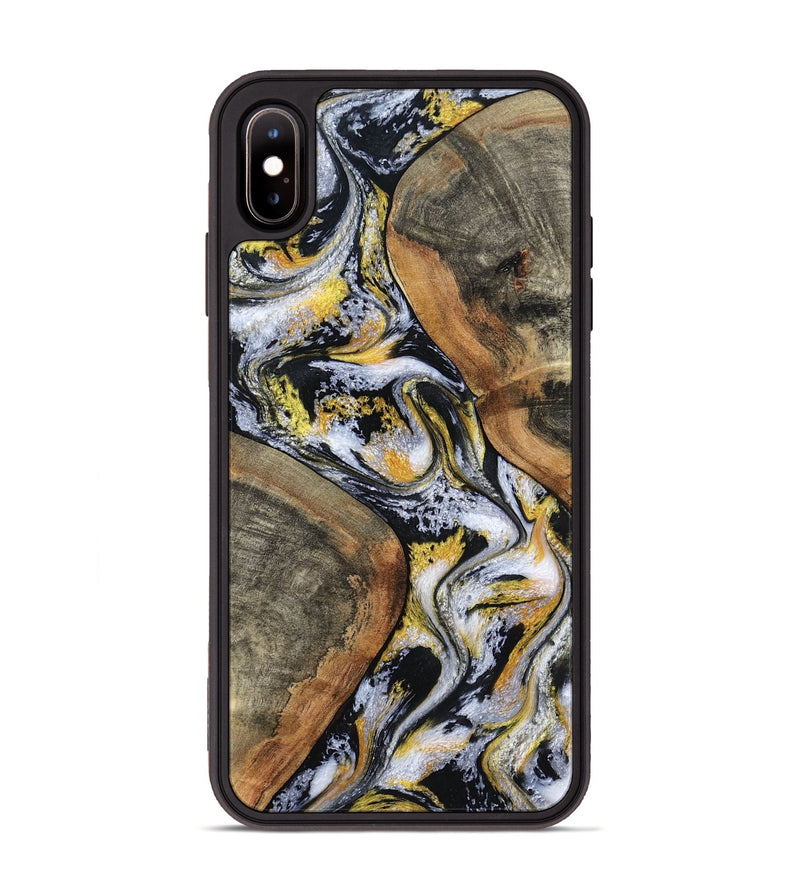 iPhone Xs Max Wood Phone Case - Tamatha (Black & White, 801003)