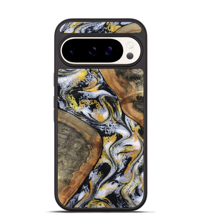 Pixel 9 Wood Phone Case - Tamatha (Black & White, 801003)