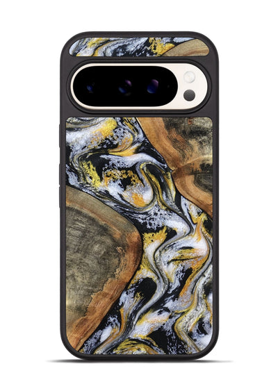 Pixel 9 Pro Wood Phone Case - Tamatha (Black & White, 801003)